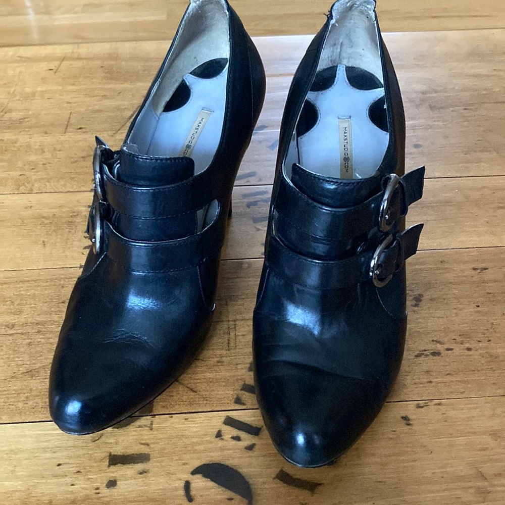 2 for $10 Max Studio Black Leather Shoe